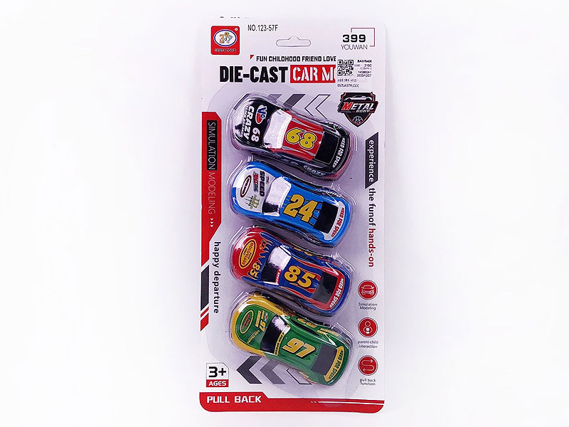 Die Cast Racing Car Pull Back(4in1) toys