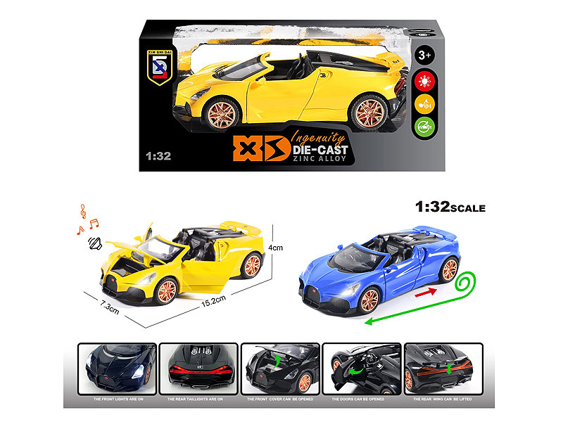 1:32 Die Cast Car Pull Back W/L_S(2C) toys