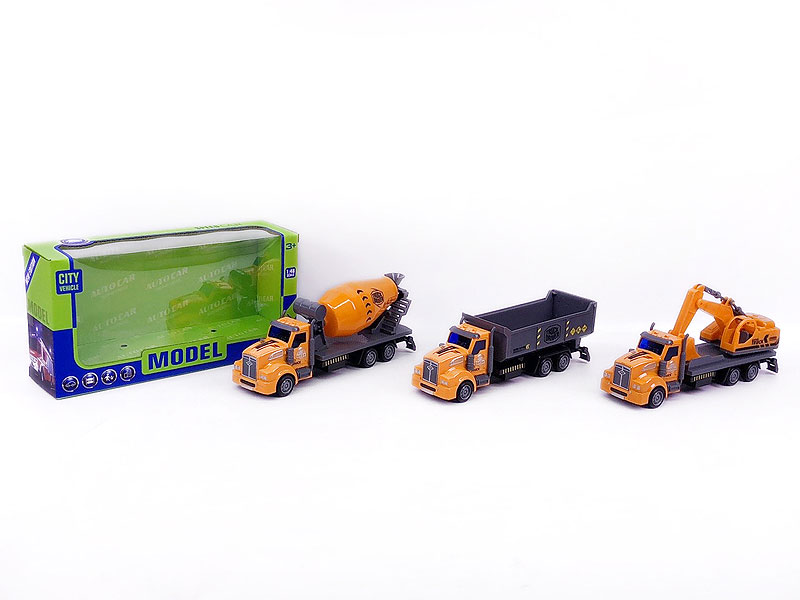 Die Cast Construction Truck Pull Back(3S) toys