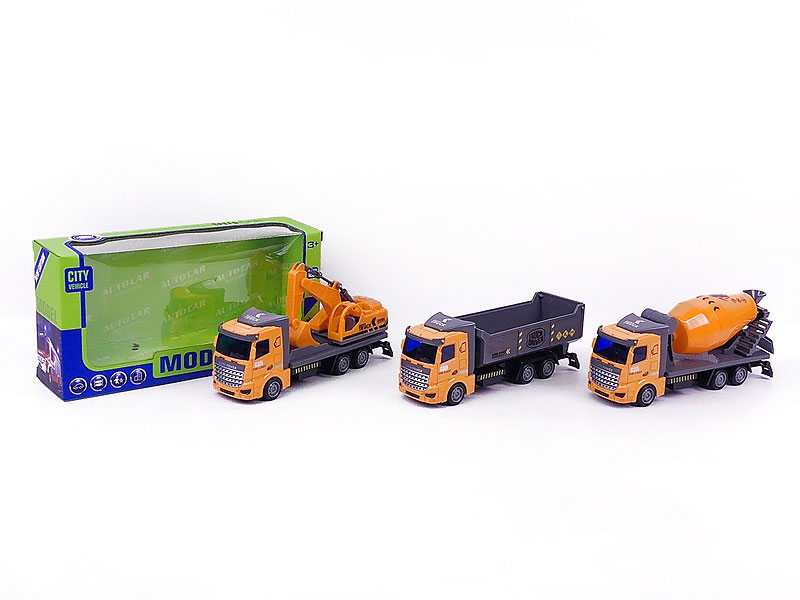 Die Cast Construction Truck Pull Back(3S) toys