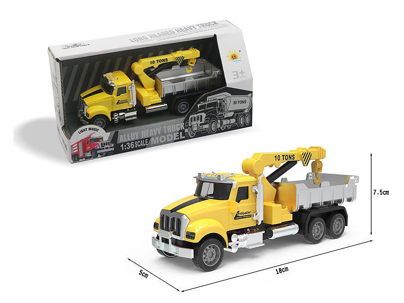 Die Cast Construction Truck Pull Back W/L_S toys