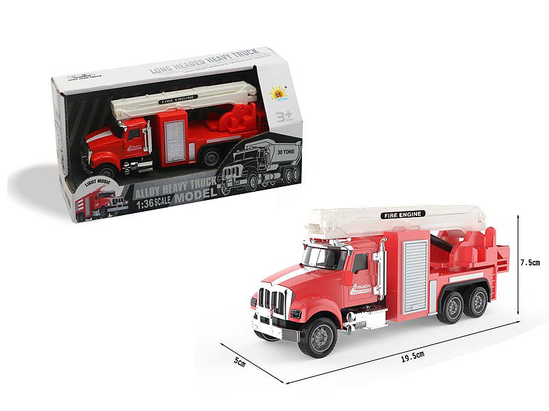 Die Cast Fire Engine Pull Back W/L_S toys