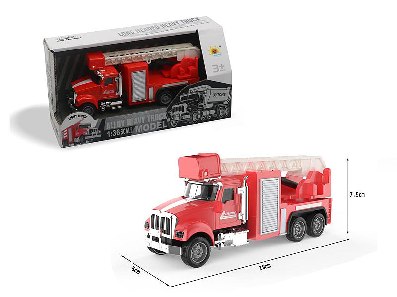 Die Cast Fire Engine Pull Back W/L_S toys