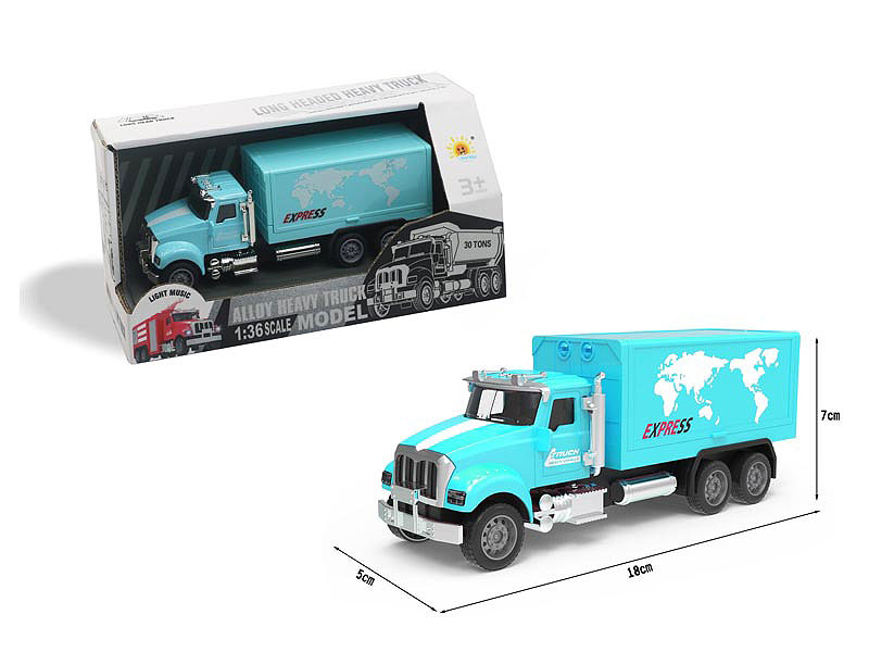 Die Cast Container Pull Back W/L_S toys