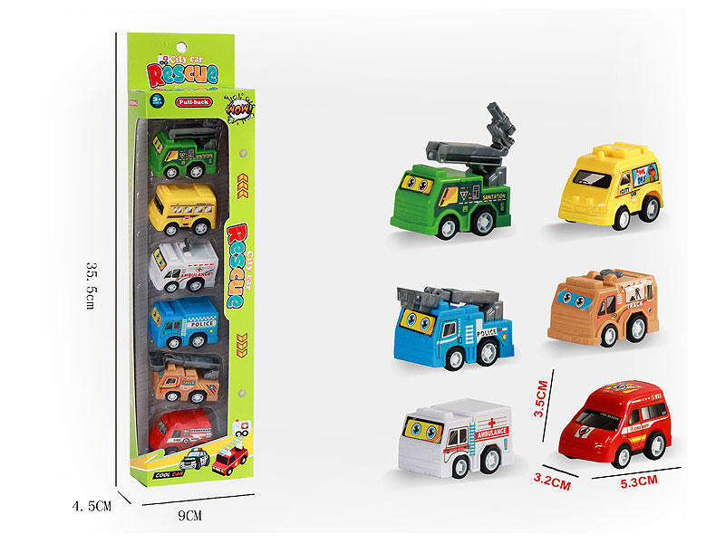 Pull Back Car Set(6in1) toys