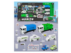 Pull Back Sanitation Truck Set toys