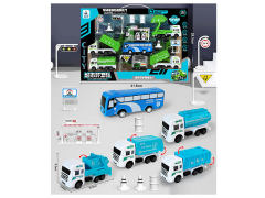 Pull Back Sanitation Truck Set toys