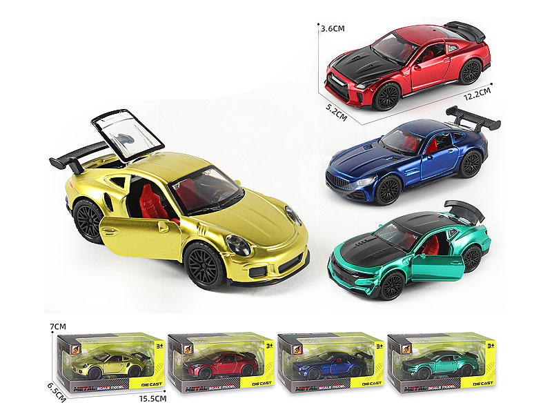 1:36 Die Cast Sports Car Pull Back(4S4C) toys