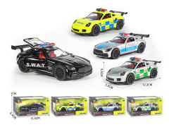 1:36 Die Cast Police Car Pull Back(4S)