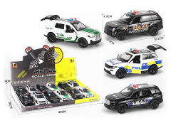 1:36 Die Cast Cross-country Police Car Pull Back W/L_S(12in1) toys