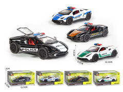 1:36 Die Cast Police Car Pull Back(4S)