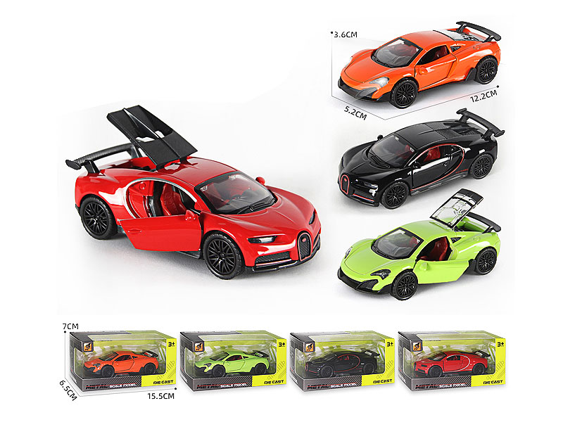 1:36 Die Cast Sports Car Pull Back(2S4C) toys