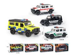 1:43 Die Cast Police Car Pull Back(4S6C) toys