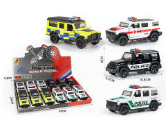 1:43 Die Cast Police Car Pull Back(12in1) toys
