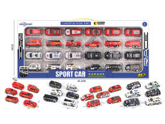 Die Cast Fire Engine & Police Car Pull Back & Free Wheel Fire Engine & Police Car(24in1) toys