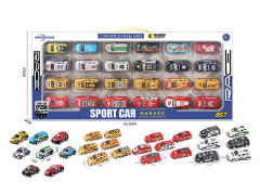 Die Cast Construction Truck & Police Car & Fire Engine & City Car Pull Back(24in1) toys