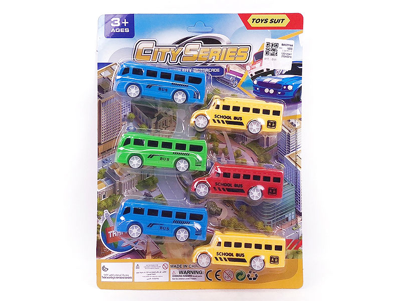 Pull Back Bus(6in1) toys