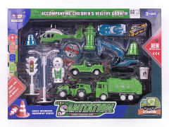 Pull Back Sanitation Truck Set toys