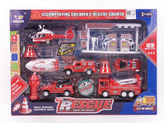 Pull Back Fire Engine Set toys