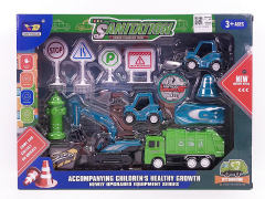 Pull Back Sanitation Truck Set toys