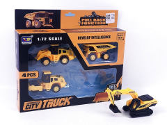 Pull Back Construction Truck(4in1) toys