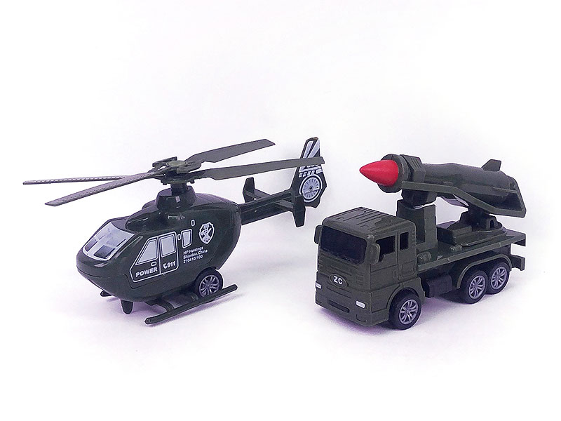 Pull Back Military Car & Pull Back Airplane(2S) toys