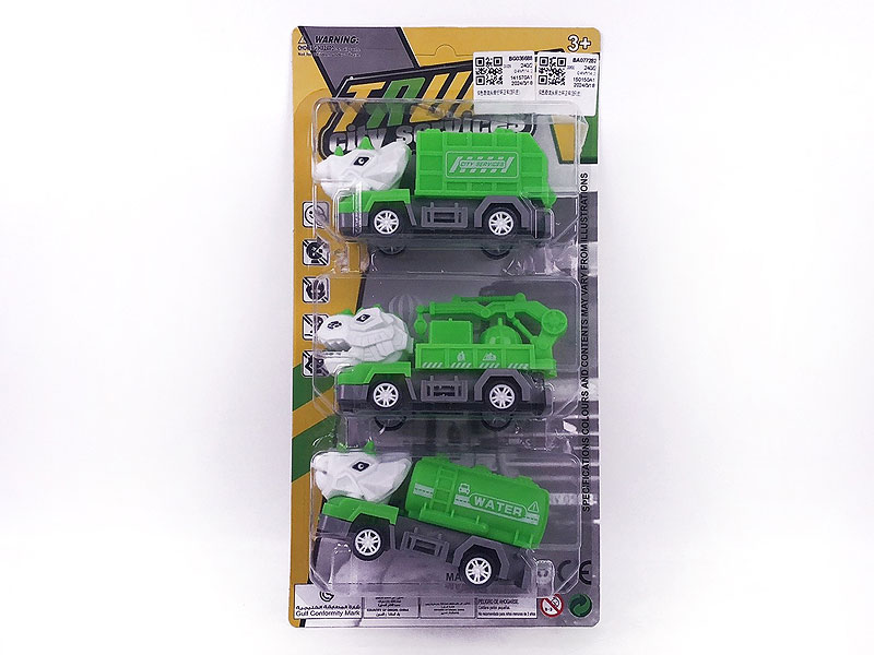Pull Back Sanitation Truck(3in1) toys