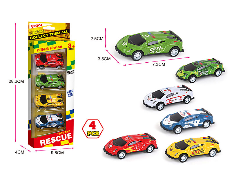 Die Cast Car Pull Back(4in1) toys