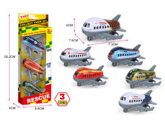 Die Cast Airplane Pull Back(3in1) toys