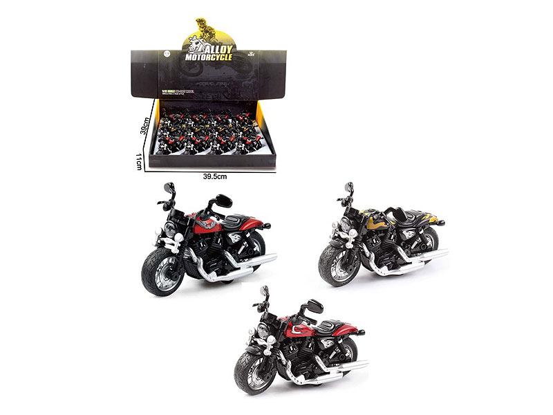 1:12 Die Cast Motorcycle Pull Back W/M(12in1) toys