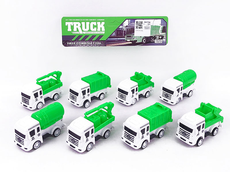 Pull Back Sanitation Truck(8in1) toys
