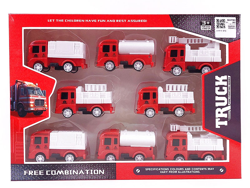 Pull Back Fire Engine(8in1) toys
