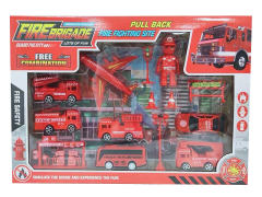 Pull Back Fire Engine Set toys