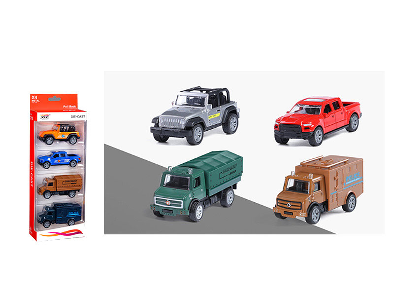 Pull Back Die-cast Car(4in1) toys