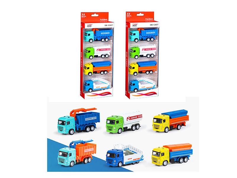 Pull Back Die-cast Car(4in1) toys