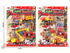 Pull Back Fire Engine Set(2S) toys