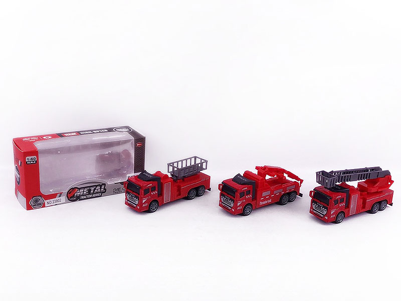 Die Cast Fire Engine Set Pull Back(3S) toys