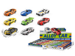 1:64 Die Cast Sports Car Pull Back(24in1)