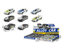 1:64 Die Cast Police Car Pull Back(24in1) toys