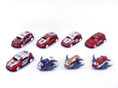 Die Cast Fire Engine Pull Back & Die Cast Airplane Pull Back(8in1) toys