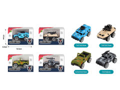 Die Cast Military Car Pull Back(4S4C)