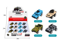 Die Cast Military Car Pull Back(12in1)