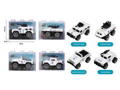 Die Cast Police Car Pull Back(4S) toys