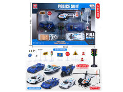 Pull Back Police Car Set(5in1) toys