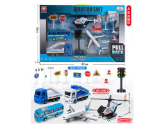 Pull Back Car & Airfield Series(4in1) toys