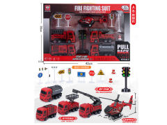 Pull Back Fire Engine Set(5in1) toys