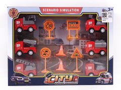 Pull Back Fire Engine Set(6in1) toys