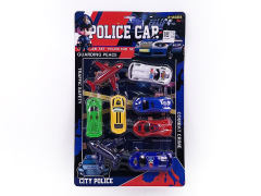 Pull Back Car & Pull Back Police Car & Free Wheel Airplane(8in1) toys
