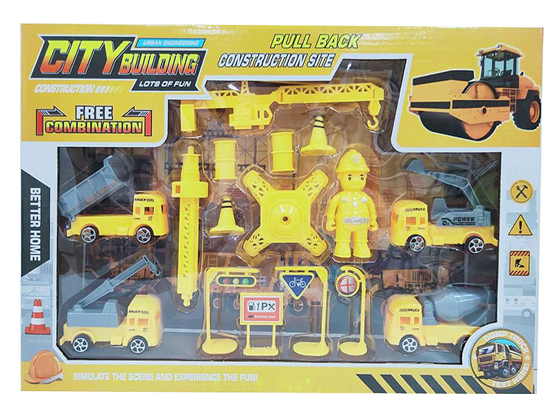 Pull Back Construction Truck Set toys