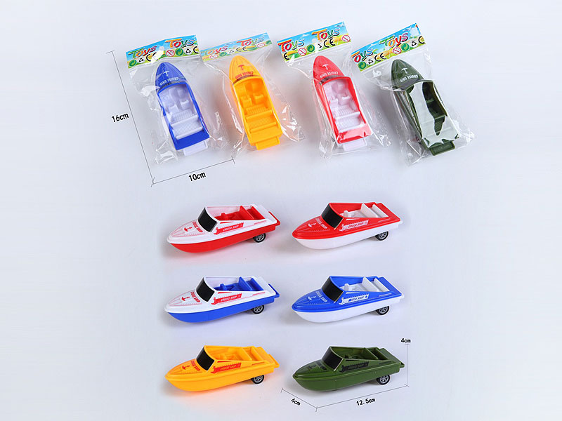 Pull Back Boat(6C) toys